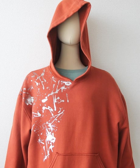 00s splash printed hoodie made in japan