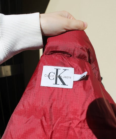side pleats red down jacket made in china