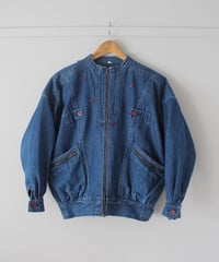 80s balloon denim jacket made in unknown