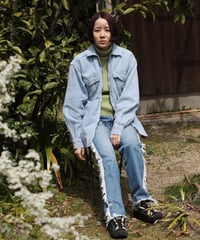 90s 🧊 blue corduroy zip-up jacket made in china