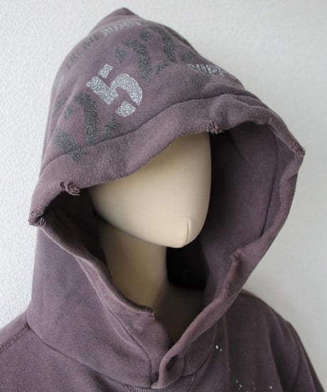 mid00s-late00s splashed ABC graphic hoodie made in china