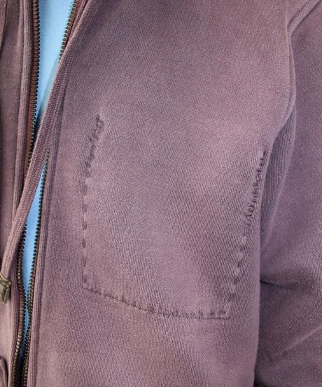 late00s-early10s 😈 faded zip-up hoodie made in china
