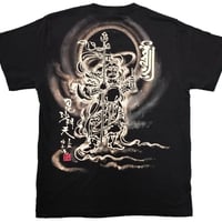 手描きTシャツ 仏画 No.14 ガネーシャ 黒 | 伯舟庵 WEB ストア (JAPAN)
