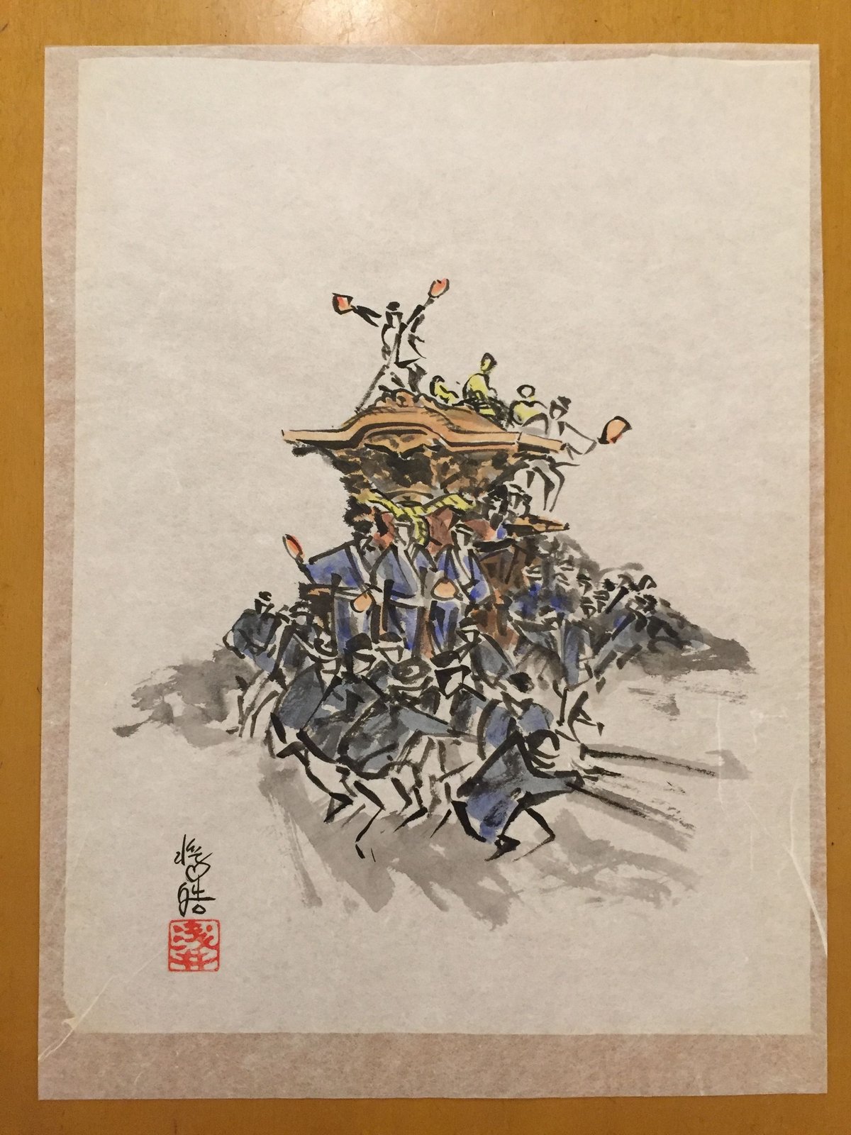 手描きアート 原画】だんじり3 45.3cm × 35cm | 伯舟庵 WEB 手描きアート 原画】だんじり3 45.3cm × 35cm | 伯舟庵 WEB