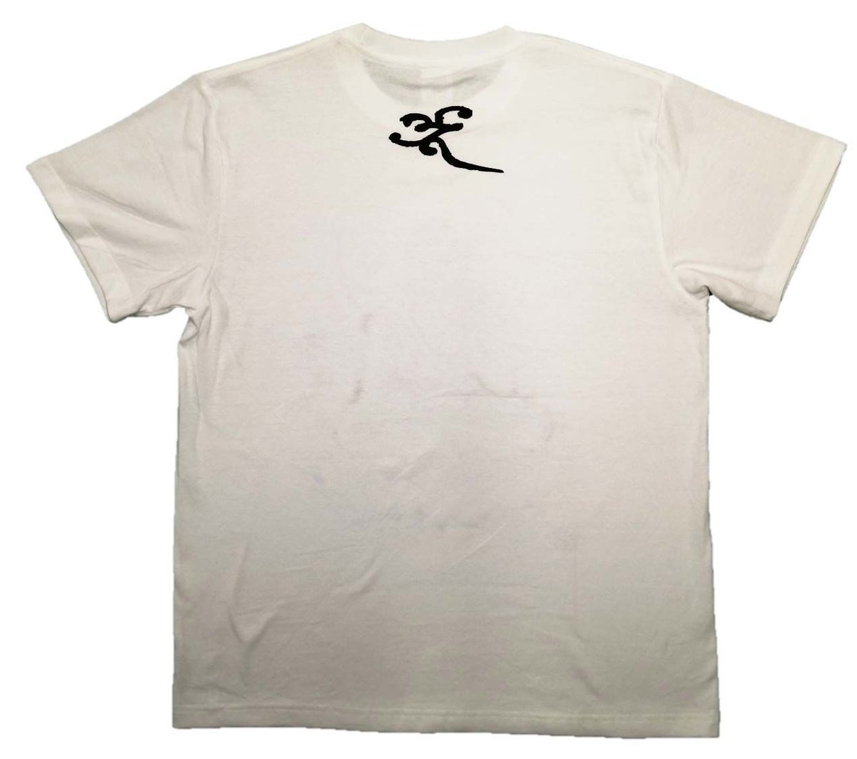 【人気No.1】 No.22 仏画 手描きTシャツ 薬師如来 長袖 (半袖 綿生地 白 座像 ミュージシャン
