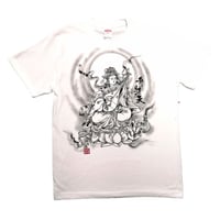 手描きTシャツ 仏画 No.18 弁財天 白