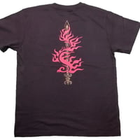 Tシャツ 梵字 No.10 不動明王 くりから炎 黒