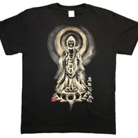 手描きTシャツ 仏画 No.19 阿弥陀如来 立像 黒