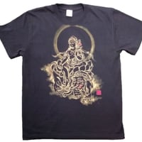 手描きTシャツ 仏画 No.16 普賢菩薩 黒