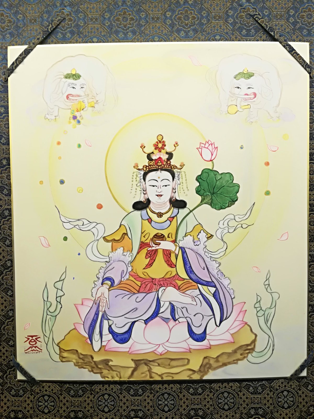 掛軸-1368国宝吉祥天像講談社印刷工芸作品定価185000円