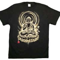 手描きTシャツ 仏画 No.22 薬師如来 黒