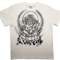 手描きTシャツ 仏画 No.27 馬頭観音 白