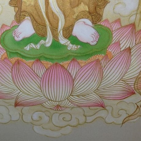 【朱印軸】西国三十三観音 手描き朱印軸  金