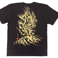 手描きTシャツ 仏画 No.1 蔵王権現 黒