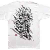 手描きTシャツ 仏画 No.5 大威徳明王 白