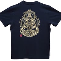 手描きTシャツ 仏画 No.11 大日如来 黒
