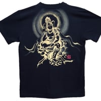 手描きTシャツ 仏画 No.12 弥勒菩薩 黒