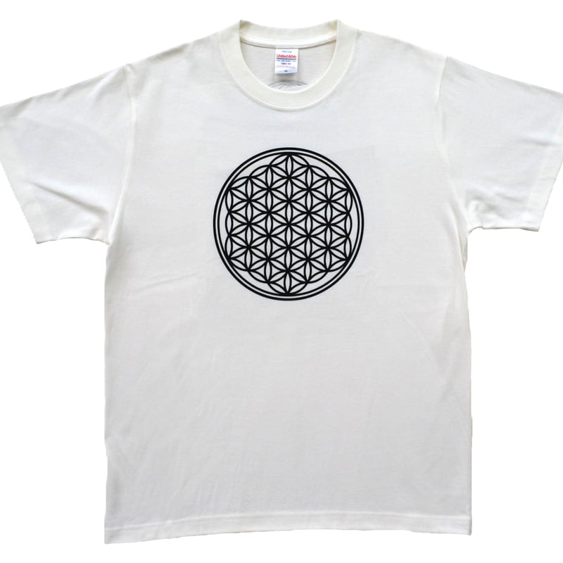 Tシャツ】 フラワー・オブ・ライフ 麻炭 白 | 伯舟庵 WEB ストア