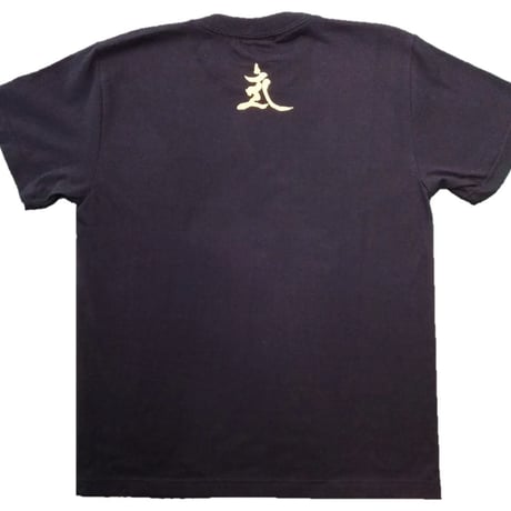 手描きTシャツ 仏画 No.17 文殊菩薩 黒