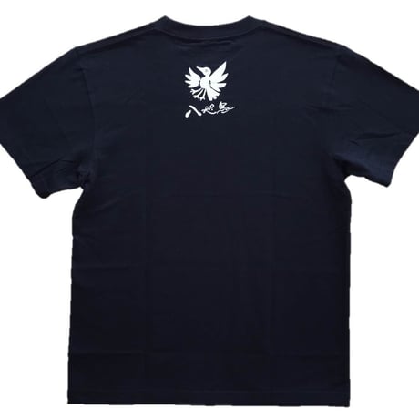 【Tシャツ】熊野復興　八咫烏　白黒