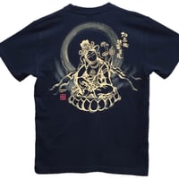 手描きTシャツ 仏画 No.8 如意輪観音 黒
