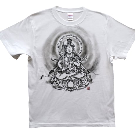 手描きTシャツ 仏画 No.15 虚空蔵菩薩 白