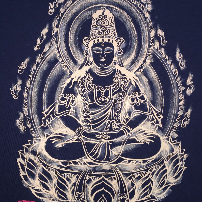 手描きTシャツ 仏画 No.11 大日如来 黒 | 伯舟庵 WEB ストア (JAPAN)