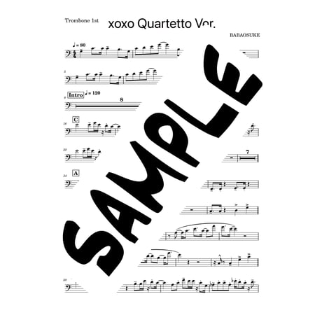 【楽譜】xoxo Quartetto Ver.