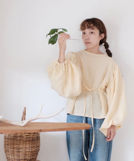 ハンドメイド作家さま☆リネンミモザスリーブレスワンピース ハンドメイド作家さま☆リネンミモザスリーブレスワンピース