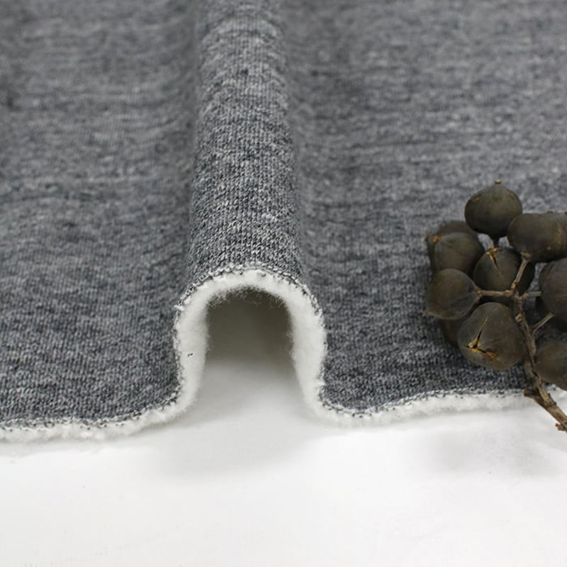 25/8TOP裏毛ニットフンワカ起毛杢グレー50㎝ | 生地専門店amiori