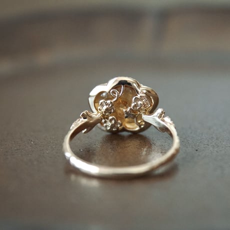tourmaline flower carving ring