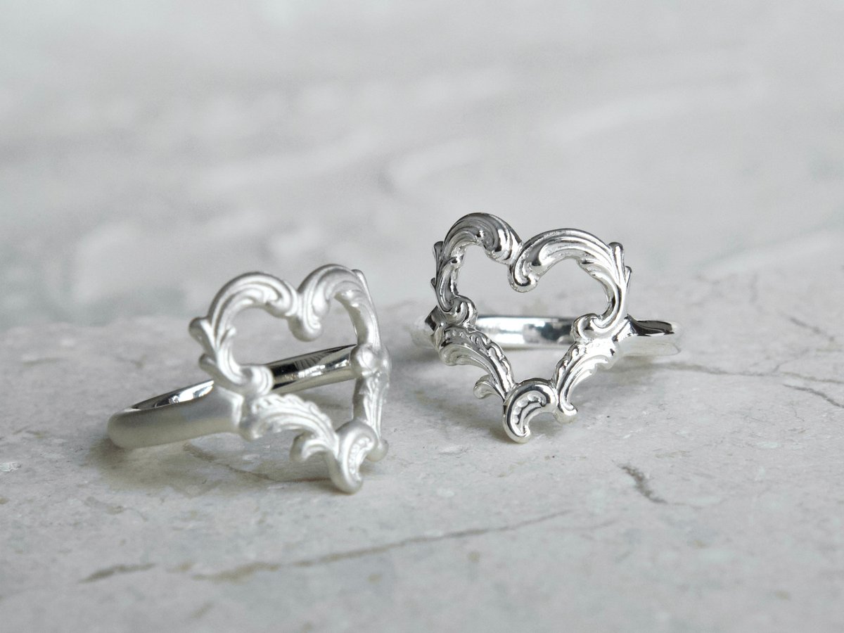 SV925］rocaille open heart ring | gisele