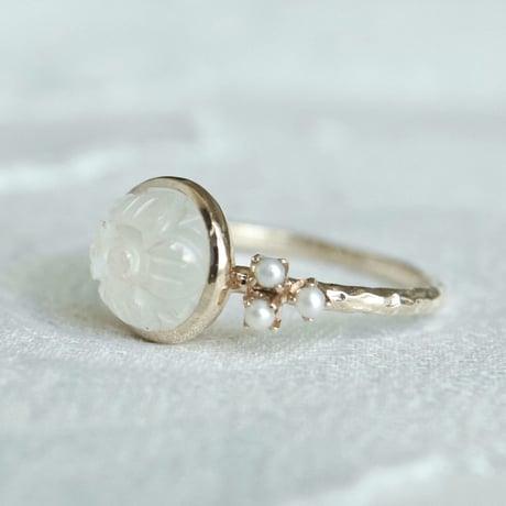hydrangea labradorite ring
