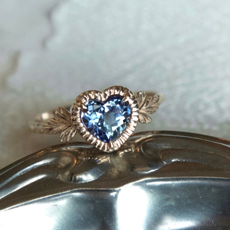 admired heart tanzanite ring