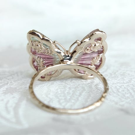 watermelon butterfly carving ring -large-