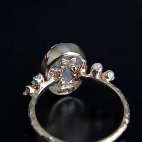 hydrangea labradorite ring