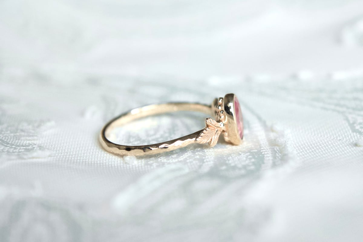 germinating pink spinel ring | gisele