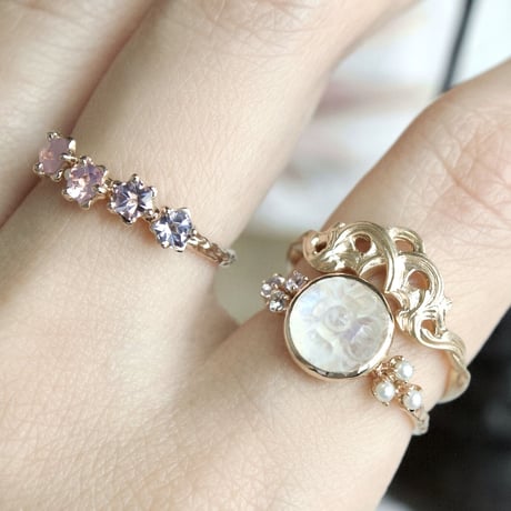 hydrangea labradorite ring