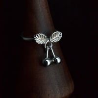 ［Pt900］cherry branch ring