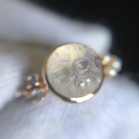 hydrangea labradorite ring