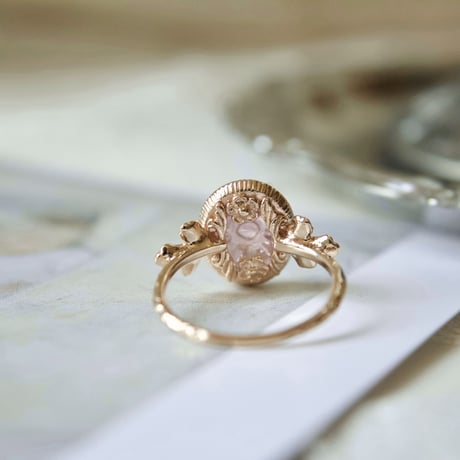 tourmaline flower carving ring