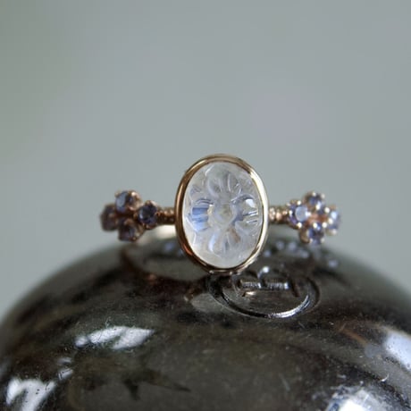 labradorite hydrangea ring