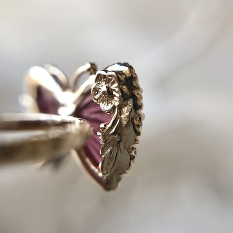tourmaline butterfly carving ring