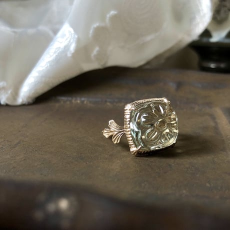 romantic grass green amethyst ring