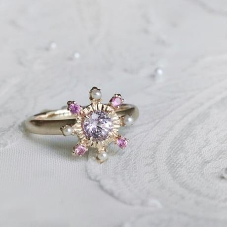 lady in bloom spinel ring