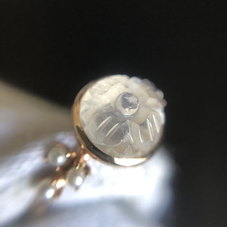 hydrangea labradorite ring