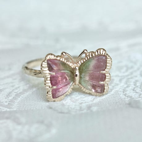 watermelon butterfly carving ring