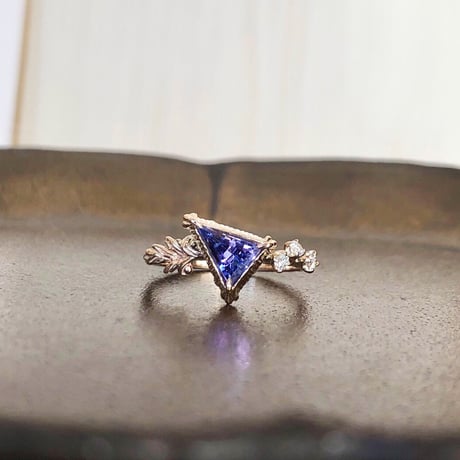 asymmetrical tanzanite ring