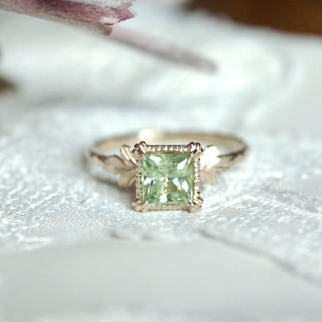germinate green garnet ring