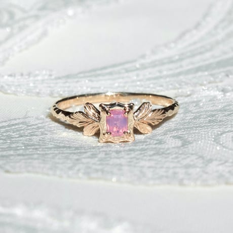 germinate pink sapphire ring -tulip-